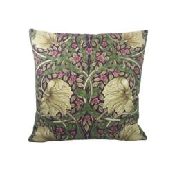 William Morris - Pimpernel Aubergine/Olive Cushion Cover Throw Pillow Designer Home Decor - thumbnail 1