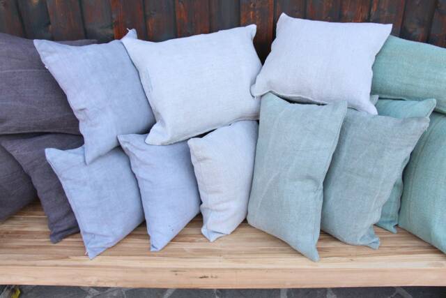 Grain Sack Pillow Cover Sewing Service Custom Sizes, Laundered Finish - image 1