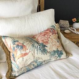 Tropical Floral Pillow Cover Hawaiian Decor Accent Cushion - thumbnail 2