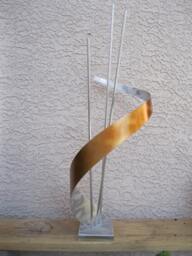 Abstract Metal Free Standing Art Sculpture By Holly Lentz - thumbnail 2