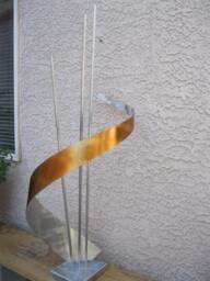 Abstract Metal Free Standing Art Sculpture By Holly Lentz - thumbnail 3
