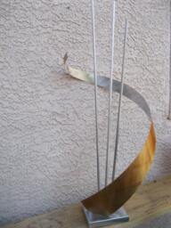 Abstract Metal Free Standing Art Sculpture By Holly Lentz - thumbnail 4