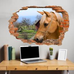 Beautiful Work Horse Farm House Fields Wall Mural Sticker Poster Decal Room Office Nursery Decor Id623 - thumbnail 3