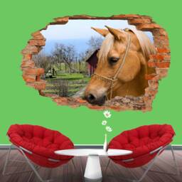 Beautiful Work Horse Farm House Fields Wall Mural Sticker Poster Decal Room Office Nursery Decor Id623 - thumbnail 2