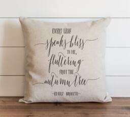Every Leaf Speaks Bliss 20 X Pillow Cover // Fall Autumn Thanksgiving Throw Gift Accent - thumbnail 1