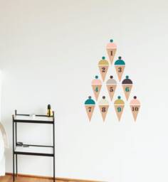 Ice Cream Numerals Wall Sticker Decal - Educational Stickers, Learning, Art, Decals, Kids Room, School, Education, Gifts - thumbnail 1