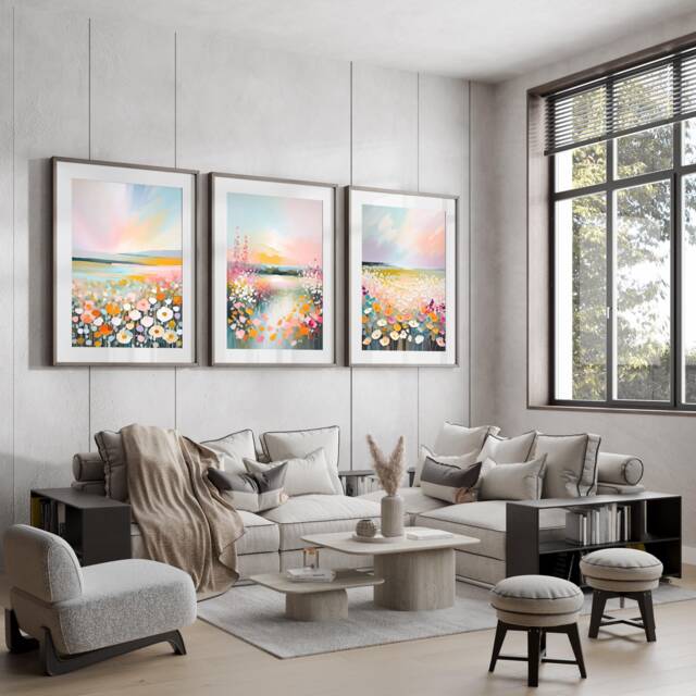 Water Colour Abstract Art Prints, Modern Art, Print, Wall , Home Decor Set Of 3 A5, A4, A3 A3+ A2 A1 Sizes, Fast Delivery - image 1