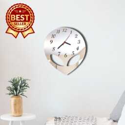 Alien Face Acrylic Clock - Many Colours Available - Bespoke Shapes & Sizes Made - thumbnail 1