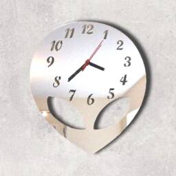 Alien Face Acrylic Clock - Many Colours Available - Bespoke Shapes & Sizes Made - thumbnail 2