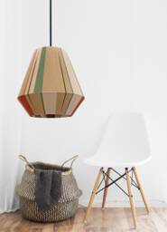 Kythira-stone-2, Handmade Yarn Lamp Shade, Large Woven Bon Lampshade, Pendant Light By Abajur