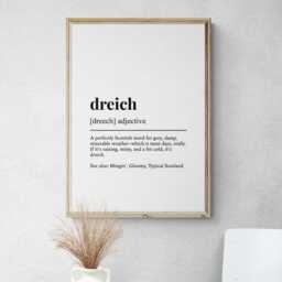 Scottish Dialect Funny Definitions Set Of 6 Prints, Slang, Humour Wall Decor - thumbnail 3