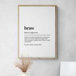 Scottish Dialect Funny Definitions Set Of 6 Prints, Slang, Humour Wall Decor - thumbnail 2