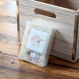 Unicorn Fused Glass Nightlight - Pink Kids Room Decor Nursery Little Girls - thumbnail 3