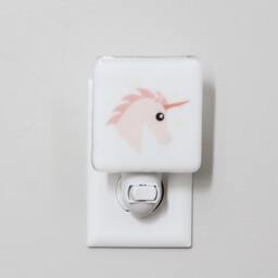 Unicorn Fused Glass Nightlight - Pink Kids Room Decor Nursery Little Girls