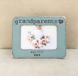 Grandparents Frame, Gift For Grandparents, Baby Picture Pregnancy Reveal, Gender Reveal Gift, Grandma Grandpa Frame - thumbnail 1