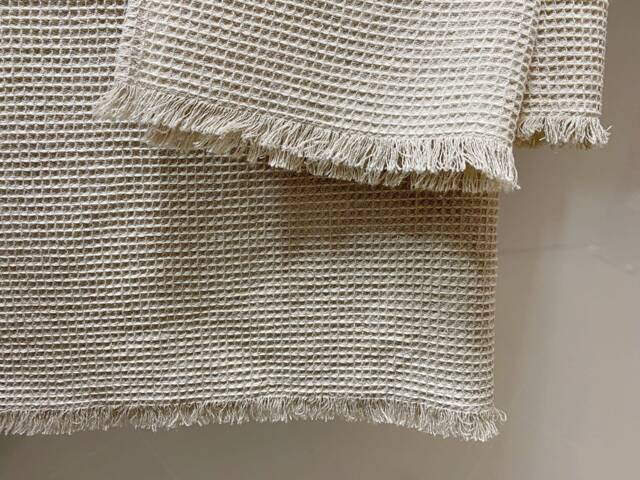 Linen Cotton - Bathroom Towels Set - Waffle Linen - Sauna Towels - Spa Gift - Washed Texture Weaving Towel - image 1