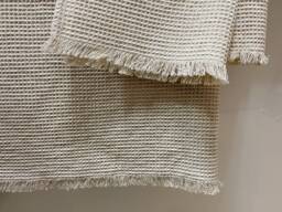 Linen Cotton, Waffle Texture, Bathroom Towels Set