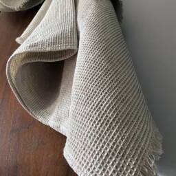 Linen Cotton - Bathroom Towels Set - Waffle Linen - Sauna Towels - Spa Gift - Washed Texture Weaving Towel - thumbnail 3