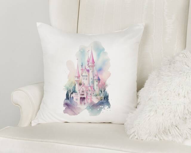 Personalised Princess Castle Cushions - Girls Cushion Gift For Her Children's Birthday