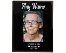 "Personalised Memorial Photo Frame Always in Our Hearts 6x4"" Or 7x5"