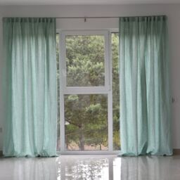 100% Organic Linen Curtain. Stonewashed Window Panel. Curtains With Hidden Tab. Curtain - thumbnail 3
