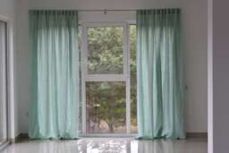 100% Organic Linen Curtain. Stonewashed Window Panel. Curtains With Hidden Tab. Curtain - thumbnail 1