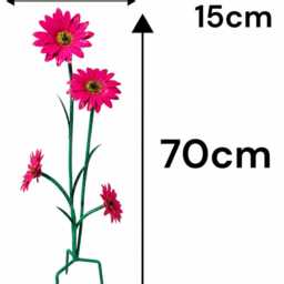 Pink Flower Decorative Floral Metal Garden Decor Stake Sculpture Giftware Gift - thumbnail 2
