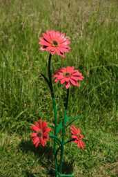 Pink Flower Decorative Floral Metal Garden Decor Stake Sculpture Giftware Gift