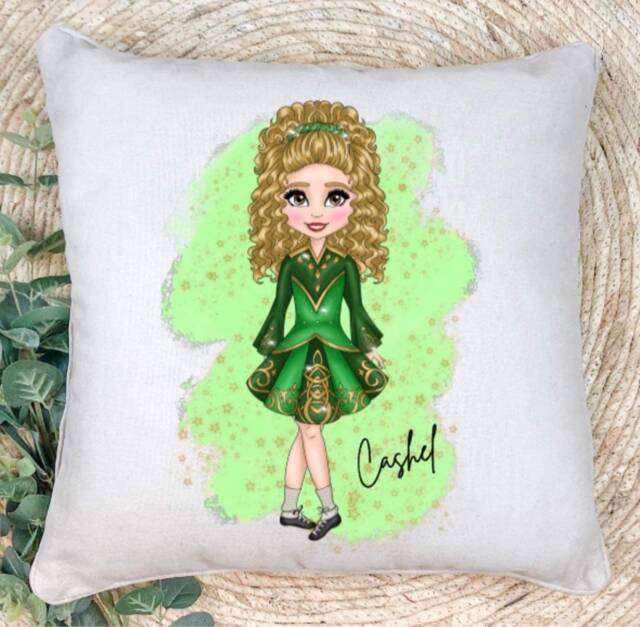 Personalized Irish Dancer Cushion Ceili Dance Gift - 45x45cm - image 1