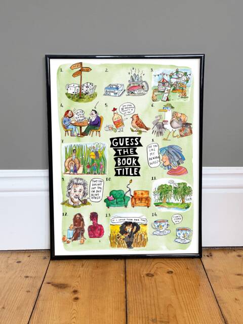 Guess The Book Title Print - Pundemic Quiz, Gift For Readers - image 1