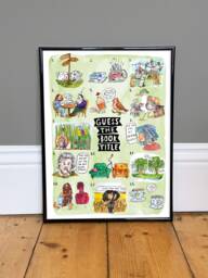 Guess The Book Title Print - Pundemic Quiz, Gift For Readers - thumbnail 1