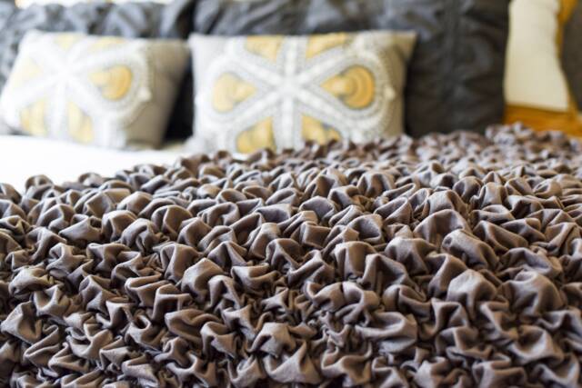Handmade Gray Luxury Throw Blanket Plush Calming Home Decor - image 1