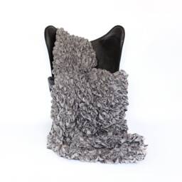 Handmade Gray Luxury Throw Blanket Plush Calming Home Decor - thumbnail 3