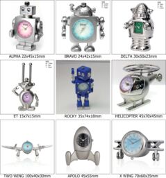 Mini Cute Robot & Air Plane Table Clock For Home Deco/Et0016 - thumbnail 1