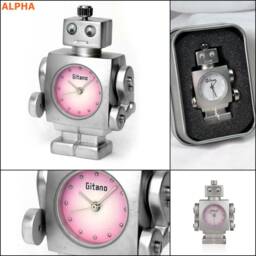 Mini Cute Robot & Air Plane Table Clock For Home Deco/Et0016 - thumbnail 2