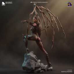 The Red Empress - Alien Queen Dark Sci-Fi Kerrigan Resin Figure 16K - thumbnail 3