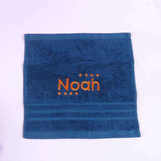 Personalised Flannel Face Cloth Childrens Bath Time Embroidered Name Child Gift Stocking Filler - image 1