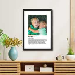Brother Definition Print - Personalised Gift For Brother, Funny Family Print, Custom Photo Gift, Frame, Wall Art Decor - thumbnail 3