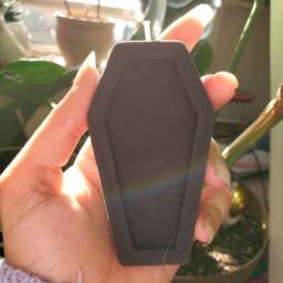 Coffin Candle//Spooky Halloween Witchy Coffin Shaped Candle//Pastel Goth - thumbnail 4