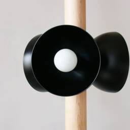 Modern Maple Wood & Black Triple Pendant Light - Kitchen Island Lighting Foyer Chandelier - thumbnail 4