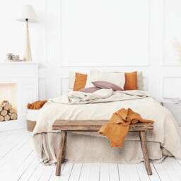 Natural Undyed Linen Bedding Set, Duvet Cover, & 2 Pillow Covers, Queen Or King With Zipper Closure, Valentines Day Gift - thumbnail 2