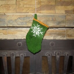 Handmade Knitted Christmas Stocking Tree Decoration - thumbnail 3