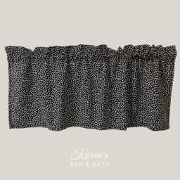 Dog Bone Valance Black White Lover Novelty Print Pet Kitchen Curtain Custom Window Treatment - thumbnail 1