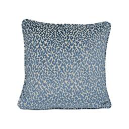 Manuel Canovas - Tobago Celeste Lush Animal Print Inspired Self Piped Velvet Cushion Cover Handmade Throw Pillow Designer Home D??cor - thumbnail 2