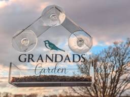 Personalised Window Bird Feeder - See Through Gardener Gift Watcher Wildlife Garden Lover Custom - thumbnail 1