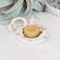 Ceramic Snake, Medium Tealight By Carter + Rose - thumbnail 3