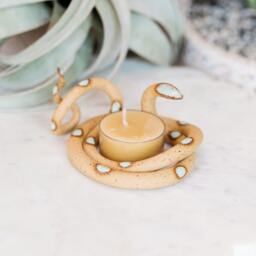Ceramic Snake, Medium Tealight By Carter + Rose - thumbnail 2