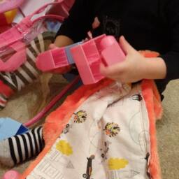 "Airplanes, Racecars & Rocketship Mini Baby Blanket ""Kaptain Kyle" - thumbnail 3