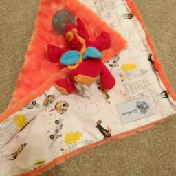 "Airplanes, Racecars & Rocketship Mini Baby Blanket ""Kaptain Kyle" - thumbnail 2