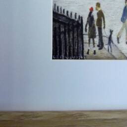 L S Lowry Art Print - Bourton On The Water, Oak Finish Frame - thumbnail 3